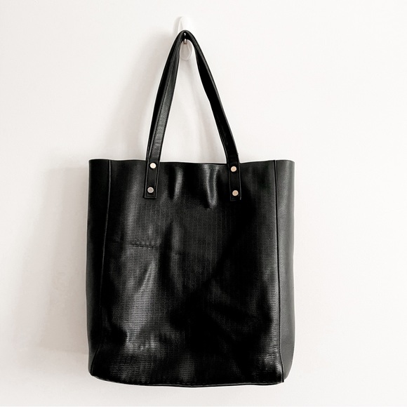 Indigo Bags Indigo Faux Leather Tote Bag Black Poshmark